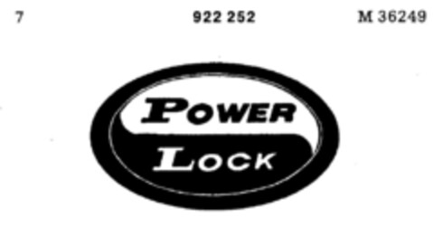 POWER LOCK Logo (DPMA, 11.09.1972)