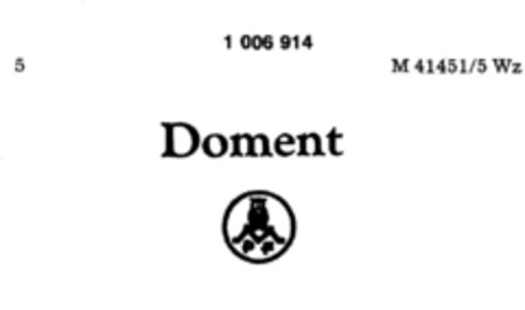 Doment Logo (DPMA, 02/28/1976)