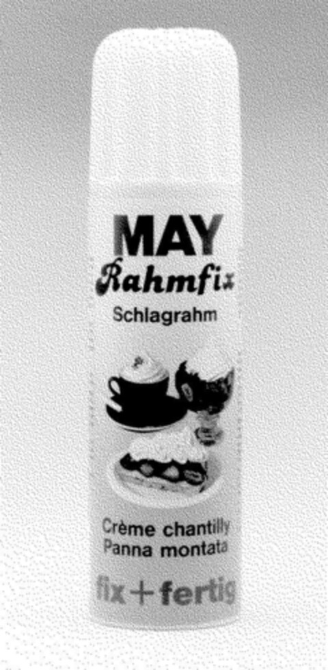 MAY Rahmfix Schlagrahm Crème chantilly Panna montana fix fertig Logo (DPMA, 14.09.1985)