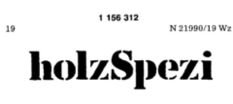 holzSpezi Logo (DPMA, 29.10.1988)