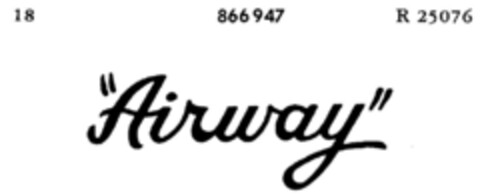 "Airway" Logo (DPMA, 22.11.1968)