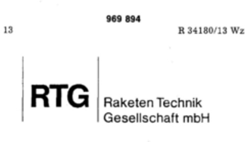 RTG Raketen Technik Gesellschaft mbH Logo (DPMA, 04.06.1977)