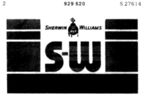 S-W Sherwin Williams Logo (DPMA, 16.02.1974)
