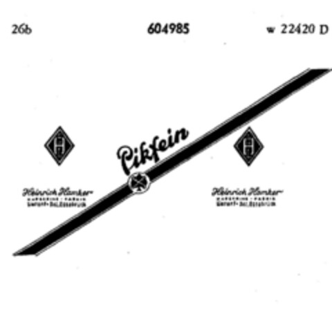 Pikfein Logo (DPMA, 15.09.1949)