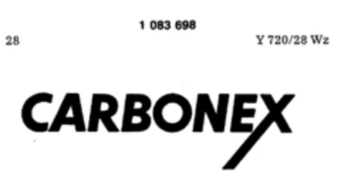 CARBONEX Logo (DPMA, 02/28/1985)