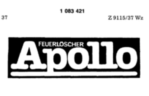 FEUERLÖSCHER Apollo Logo (DPMA, 16.04.1985)