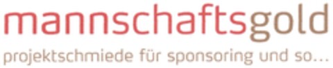 mannschaftsgold projektschmiede für sponsoring und so... Logo (DPMA, 04/13/2010)