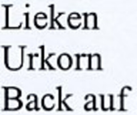 Lieken Urkorn Back auf Logo (DPMA, 20.11.2003)