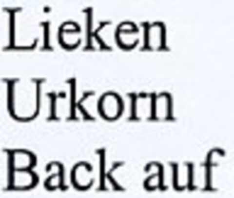 Lieken Urkorn Back auf Logo (DPMA, 11/20/2003)