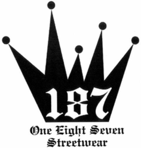 187 One Eight Seven Streetwear Logo (DPMA, 25.01.2006)