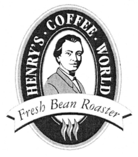 HENRY'S COFFEE WORLD Fresh Bean Roaster Logo (DPMA, 11/23/2006)