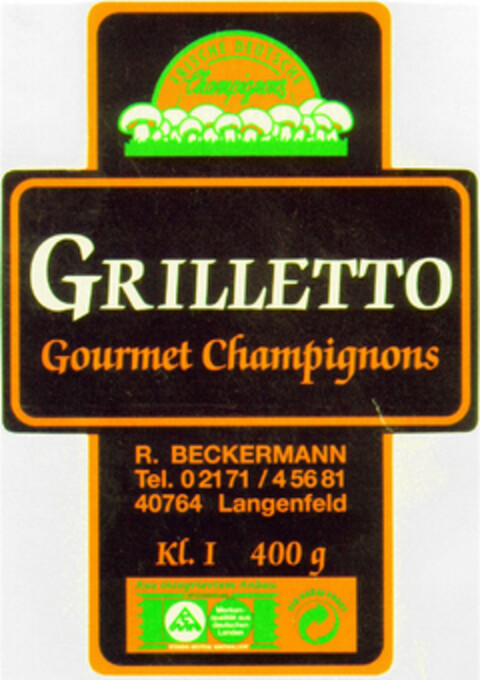 GRILLETTO Gourmet Champignons Logo (DPMA, 04.09.1996)