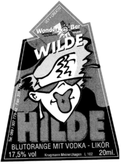 Wonder Bar WILDE HILDE Logo (DPMA, 25.04.1997)