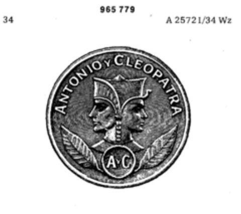 ANTONIO y CLEOPATRA Logo (DPMA, 27.02.1974)