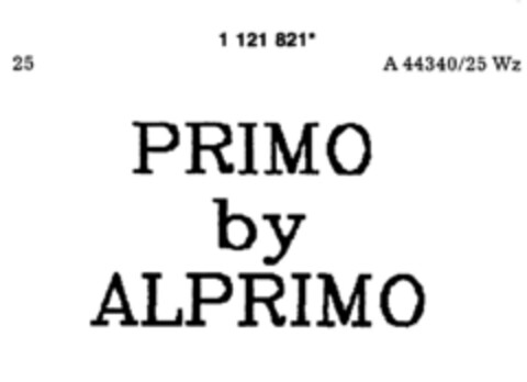 PRIMO by ALPRIMO Logo (DPMA, 24.03.1988)