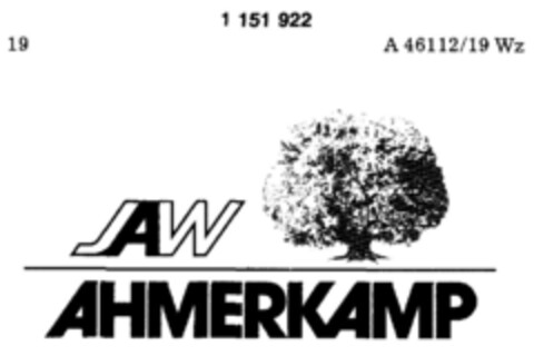 JAW AHMERKAMP Logo (DPMA, 03/25/1989)