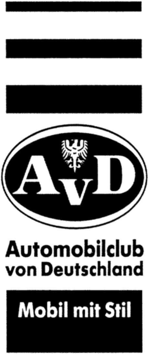 AvD Automobilclub von Deutschland Mobil mit Stil Logo (DPMA, 14.07.1993)