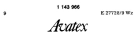 Avatex Logo (DPMA, 27.06.1988)