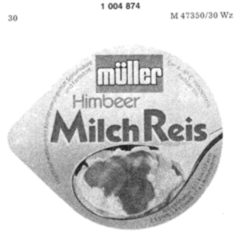 müller Himbeer Milch Reis Logo (DPMA, 10.10.1979)