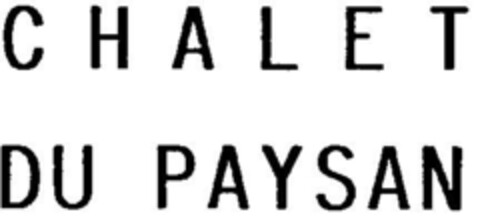 CHALET DU PAYSAN Logo (DPMA, 11.05.1989)