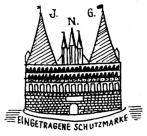 J. N. G.  EINGETRAGENE SCHUTZMARKE Logo (DPMA, 19.01.1901)