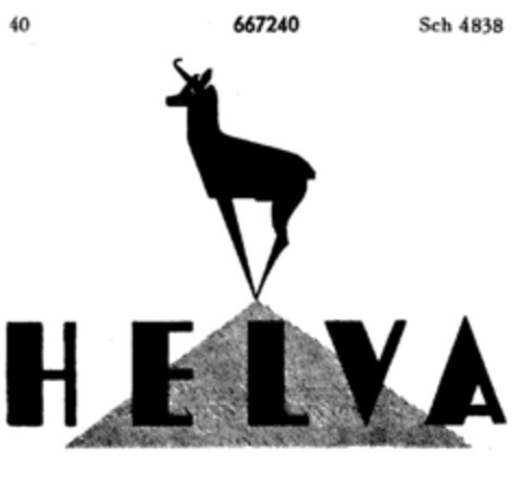 HELVA Logo (DPMA, 02.06.1953)