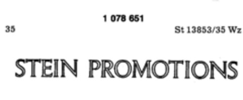 STEIN PROMOTIONS Logo (DPMA, 30.04.1984)