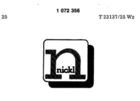 n nickl Logo (DPMA, 17.01.1984)