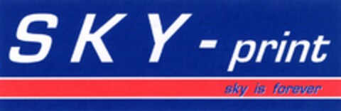 SKY-print sky is forever Logo (DPMA, 08.08.2008)