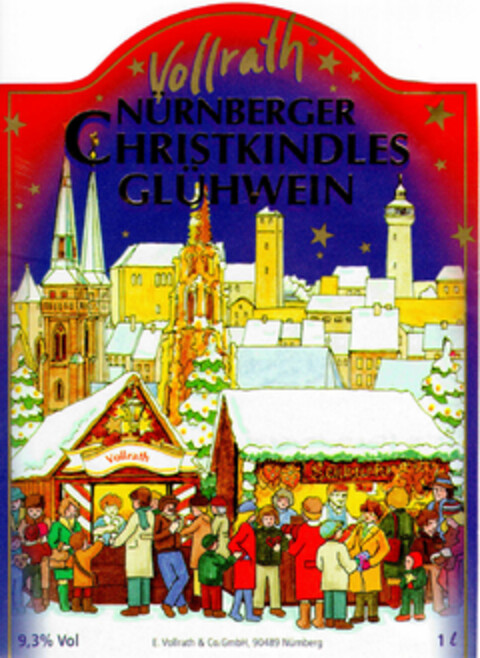Vollrath NÜRNBERGER CHRISTKINDLES GLÜHWEIN Logo (DPMA, 10.09.1996)