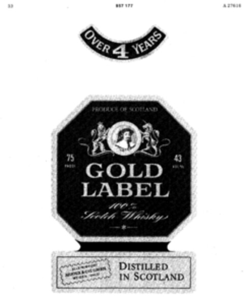 GOLD LABEL Logo (DPMA, 15.01.1976)