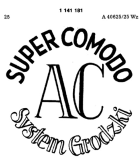 SUPER COMODO AC System Grodzki Logo (DPMA, 14.11.1985)