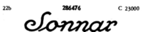 Sonnar Logo (DPMA, 10/26/1921)