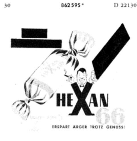 HEXAN 66 Logo (DPMA, 04/23/1968)