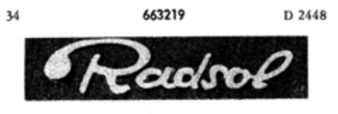 Radsol Logo (DPMA, 13.02.1952)