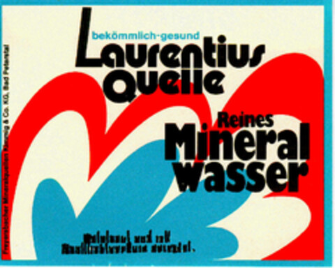 Laurentius Quelle Reines Mineralwasser Logo (DPMA, 14.11.1973)