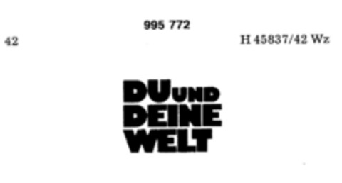 DU UND DEINE WELT Logo (DPMA, 02.04.1979)