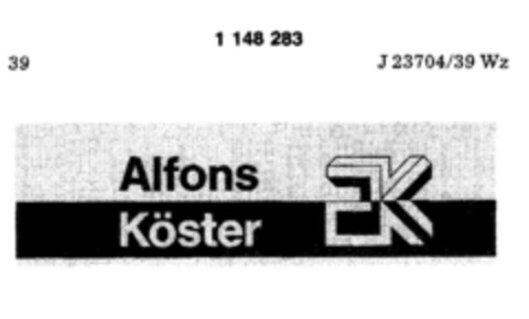 Alfons Köster Logo (DPMA, 17.02.1989)