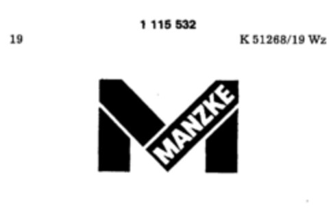 M MANZKE Logo (DPMA, 27.05.1987)