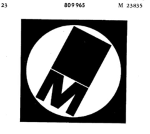 M Logo (DPMA, 23.12.1964)