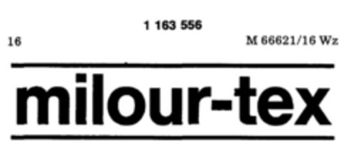 milour-tex Logo (DPMA, 01/30/1990)