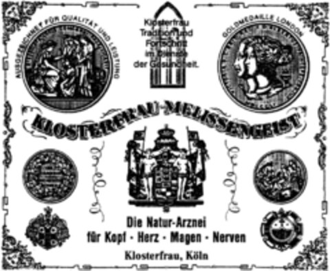 KLOSTERFRAU-MELISSENGEIST Logo (DPMA, 14.11.1991)