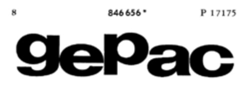 gePac Logo (DPMA, 17.02.1968)