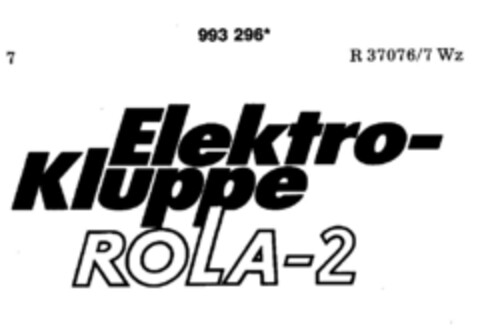 Elektro-Kluppe Rola-2 Logo (DPMA, 15.10.1979)