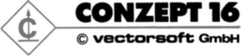 CONZEPT 16 vectorsoft GmbH Logo (DPMA, 13.05.1993)