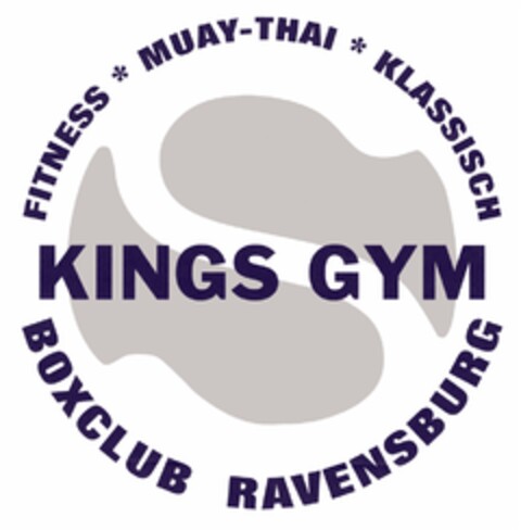 FITNESS MUAY-THAI KLASSISCH KINGS GYM BOXCLUB RAVENSBURG Logo (DPMA, 02.07.2008)