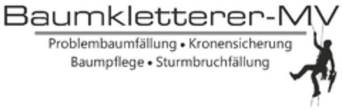 Baumkletterer-MV Problembaumfällung Kronensicherung Baumpflege Sturmbruchfällung Logo (DPMA, 17.02.2015)