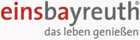 einsbayreuth das leben genießen Logo (DPMA, 16.10.2003)