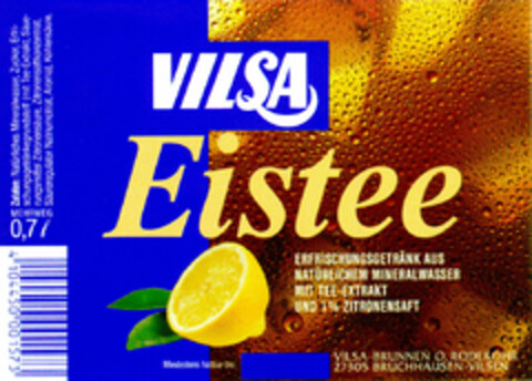 VILSA Eistee Logo (DPMA, 04/08/1995)