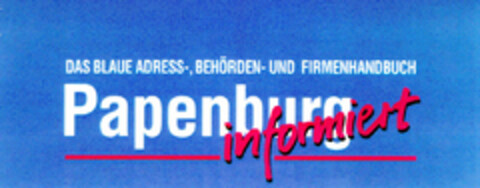 DAS BLAUE - Papenburg informiert Logo (DPMA, 16.11.1995)